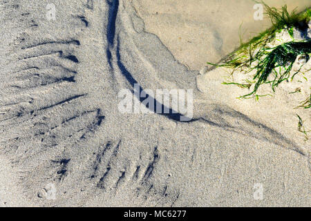 Sand patterns and textures. Stock Photo