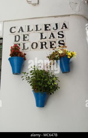 Calleja de Las Flores (Street of Flowers), Cordoba, Spain Stock Photo