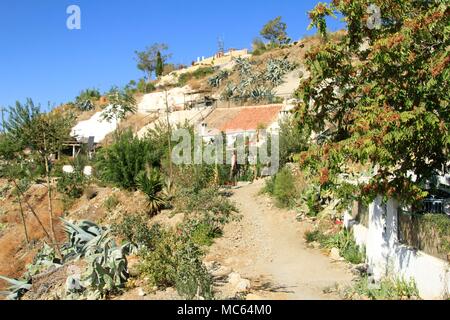 The walkways of the Sacromonte neighborhood of Granada, Spain Stock Photo