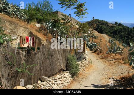 The walkways of the Sacromonte neighborhood, Granada, Spain Stock Photo