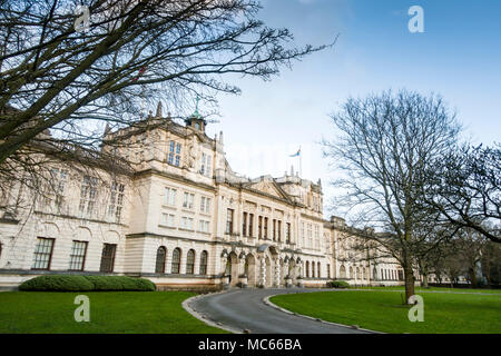 Cardiff University, formerly University College of South Wales and Monmouthshire, Main College Building, by W. D. Caroe and Partners, 1904-1909 Stock Photo
