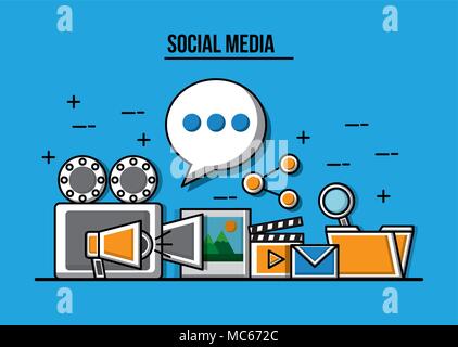 social media image Stock Vector