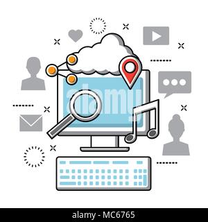 social media networks Stock Vector