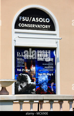 FSU/ASOLO Conservatory advertising billboard in Sarasota FL Stock Photo