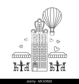 france paris architecture Stock Vector