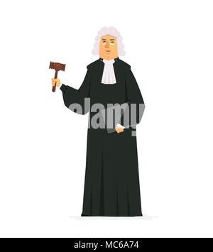 Judge - modern vector cartoon people characters illustration Stock Vector