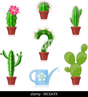 Cactus set vector design illustration isolated on white background 1844289  Vector Art at Vecteezy