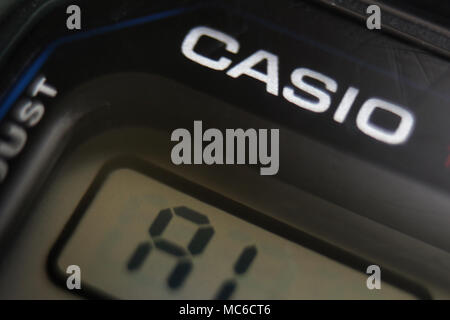 Casio digital quartz watch, close-up Stock Photo