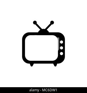 Tv icon in flat style. Television symbol Stock Vector