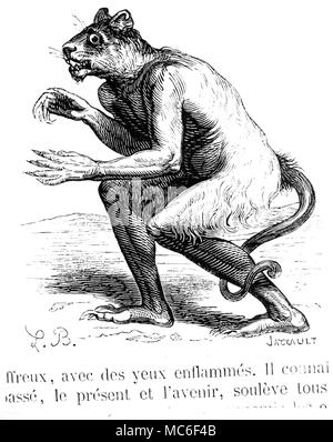 Flauros - a demon from Collin de Plancy's Dictionnaire Infernal', 1863 edition.' Stock Photo