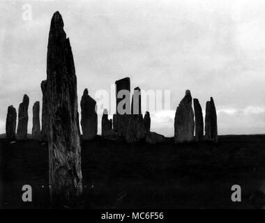 The stone circle at Callanish, linked with local witchcraft legends. Stock Photo