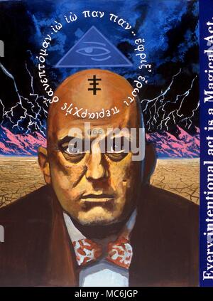 Portrait of the magician and self-styled occultist, Aleister Crowley ...
