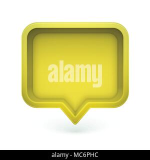 Realistic 3D speech bubble with colorful circles, vector illustration ...