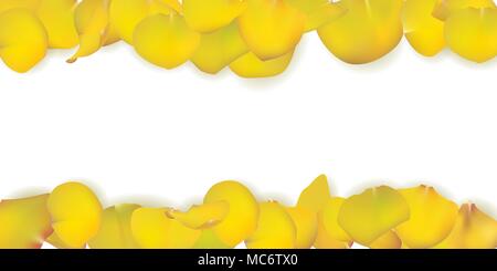 Invitation template with rose petals Stock Vector