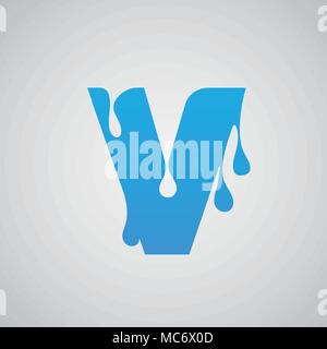 Blue flow character, vector Stock Vector