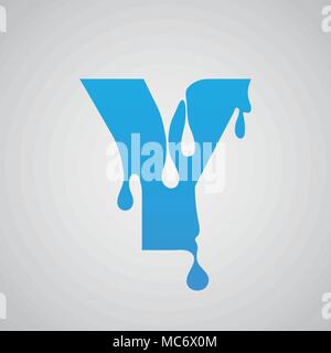 Blue flow character, vector Stock Vector