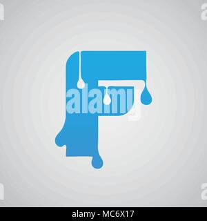 Blue flow character, vector Stock Vector