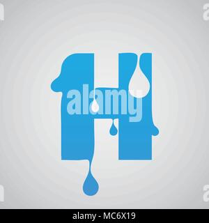 Blue flow character, vector Stock Vector
