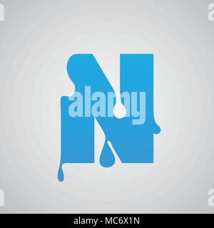 Blue flow character, vector Stock Vector