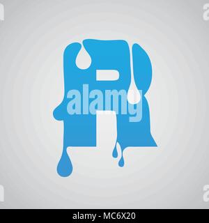 Blue flow character, vector Stock Vector