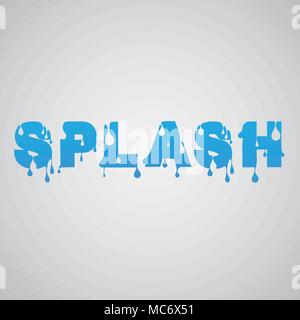 "Splash" made from flow font, vector Stock Vector