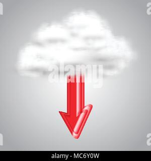 Download from cloud, vector Stock Vector