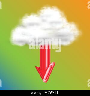 Download from cloud, vector Stock Vector