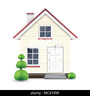 Realistic house, vector Stock Vector