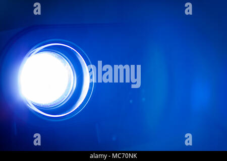 Electric blue light flare special effect Stock Photo