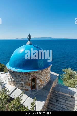 A chapel on The Southwest coast of the Athos peninsula, near Xenophontos monastery Macedonia, Northern Greece Stock Photo