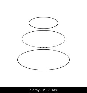 Spa stones for relax procedure icon, outline style Stock Vector