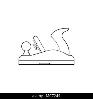 Jack plane icon, outline style Stock Vector