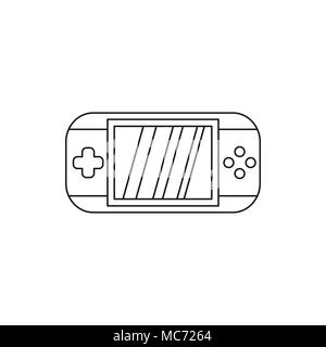 Mobile gaming console icon, outline style Stock Vector