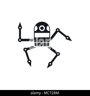 Spider robot icon, simple style Stock Vector