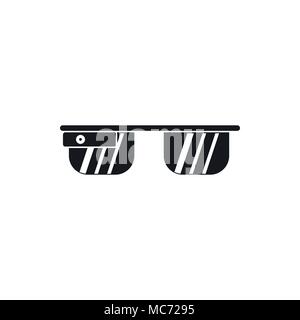 Smart glasses icon, simple style Stock Vector