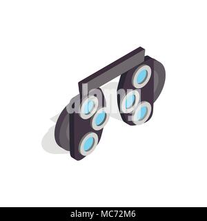 Glasses with different glass to test vision icon Stock Vector