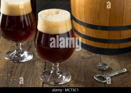 Alcoholic Barrel Aged Sour Beer in a Glass Stock Photo