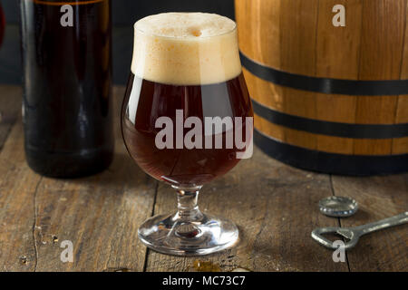 Alcoholic Barrel Aged Sour Beer in a Glass Stock Photo