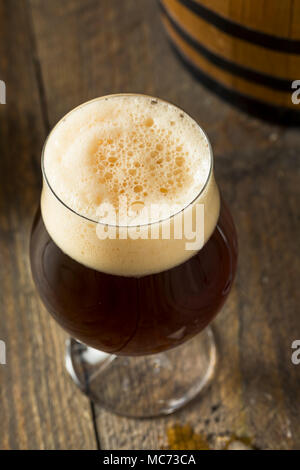 Alcoholic Barrel Aged Sour Beer in a Glass Stock Photo