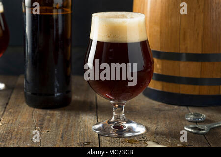 Alcoholic Barrel Aged Sour Beer in a Glass Stock Photo