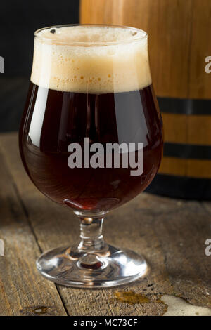 Alcoholic Barrel Aged Sour Beer in a Glass Stock Photo