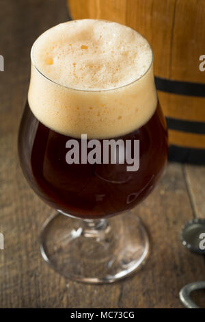 Alcoholic Barrel Aged Sour Beer in a Glass Stock Photo