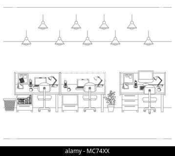 office workplace scene icons Stock Vector Image & Art - Alamy