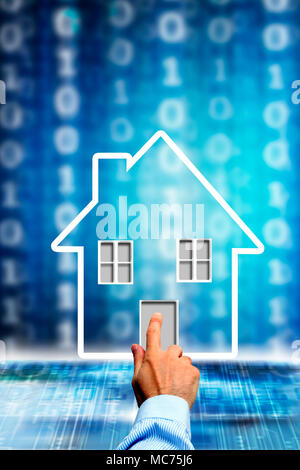 concept illustration for modern high tech and smart home Stock Photo