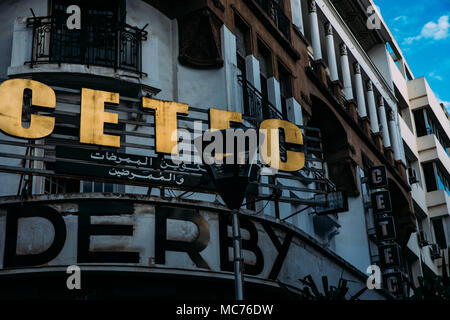 Cinema in Old Casablanca Stock Photo