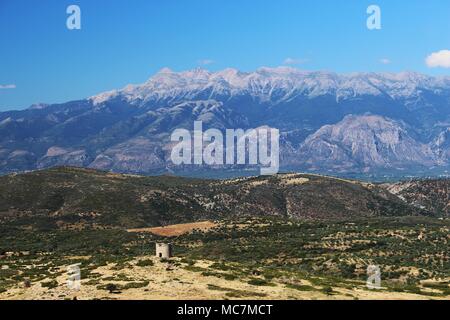 Mountain Taygetos in Greece Stock Photo