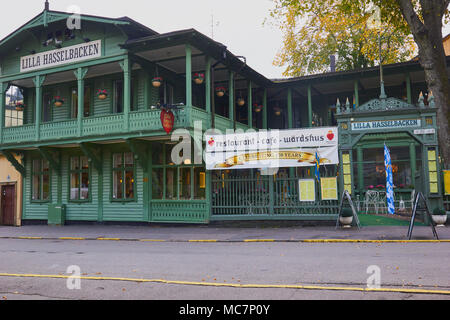 Lilla Hasselbacken, Djurgarden, Stockholm, Sweden, Scandinavia. Restaurant cafe opened in 1866 Stock Photo