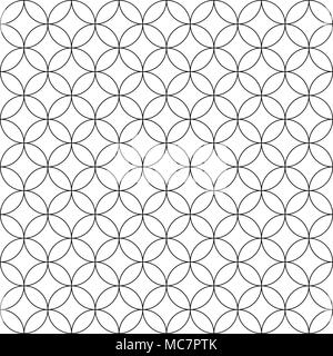 Geometric circle seamless star pattern. Abstract texture for textile. Stock Vector