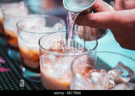 Serving Drinks with Ice Stock Photo