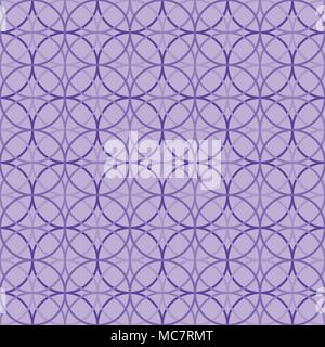 Seamless geometric pattern, abstract circle background, purple wallpaper Stock Vector